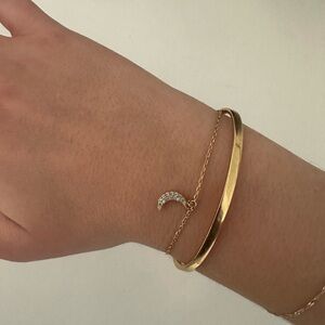 Henri Bendel Gold Moon Bangle